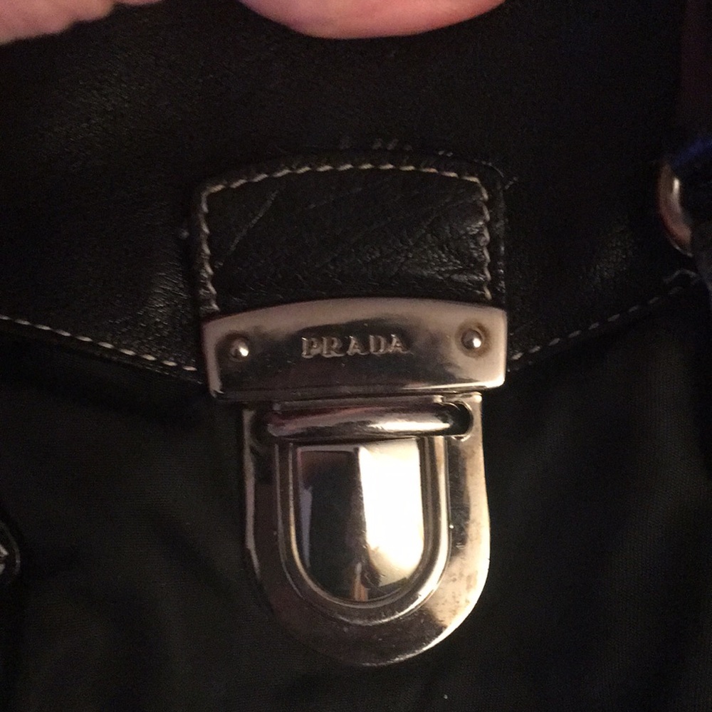 Petite Prada Milano Leather/Nylon Buckle Satchel - Picture 8 of 8